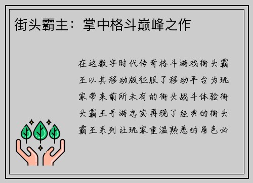 街头霸主：掌中格斗巅峰之作